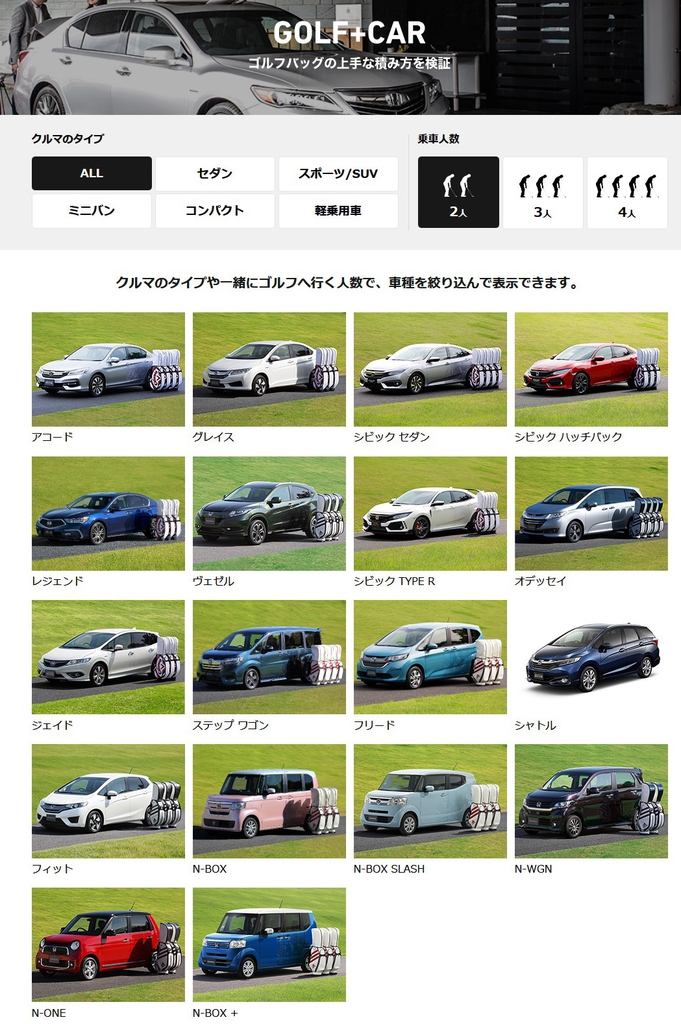 ホンダ車の車種別ゴルフバッグの積み方と積める数の紹介ページ N Box For Life Honda N Box Customブログ